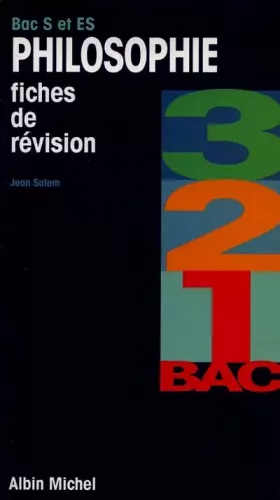 Couverture du produit · Philosophie bac S et ES - Révision 3, 2, 1 bac