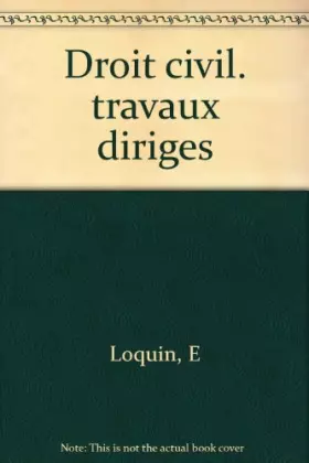 Couverture du produit · Droit civil : travaux dirigés