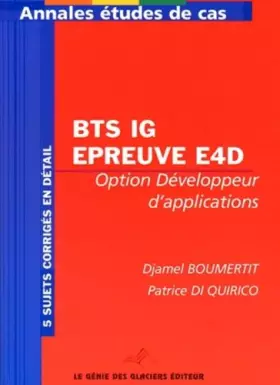 Couverture du produit · BTS IG Epreuve E4D: Option développeur d'applications