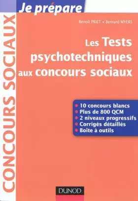 Couverture du produit · Les tests psychotechniques aux concours sociaux