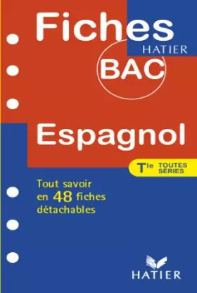 Couverture du produit · Fiches Bac espagnol, terminales toutes séries