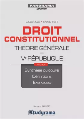 Couverture du produit · Droit constitutionnel théorie générale Ve République