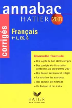Couverture du produit · Annabac corrigés 2001 : Français L, ES, S