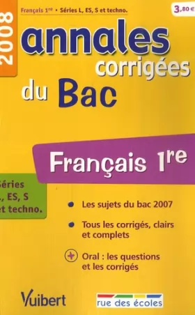 Couverture du produit · Français 1e séries L, ES, S et techno : Annales corrigées du Bac