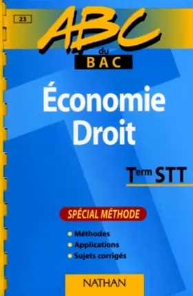 Couverture du produit · Economie - Droit, Term STT. Spécial méthode