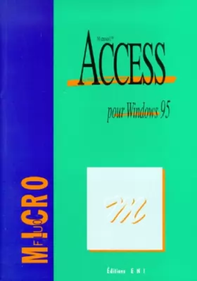 Couverture du produit · Access 95 version 7