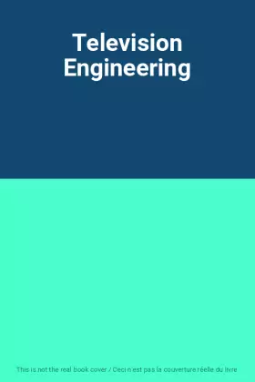 Couverture du produit · Television Engineering