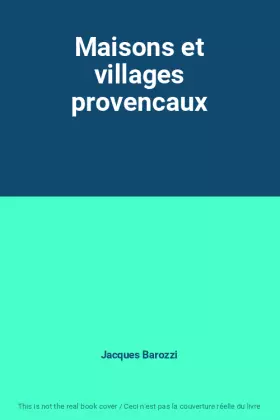 Couverture du produit · Maisons et villages provencaux