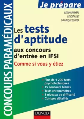 Couverture du produit · Les tests d'aptitude aux concours d'entrée en IFSI: Comme si vous y étiez