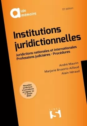 Couverture du produit · Institutions juridictionnelles. 13e éd.