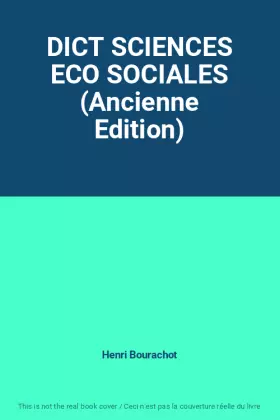 Couverture du produit · DICT SCIENCES ECO SOCIALES (Ancienne Edition)
