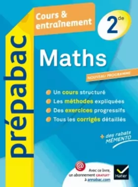 Couverture du produit · Maths 2de - Prépabac Cours & entraînement: Cours, méthodes et exercices - Seconde