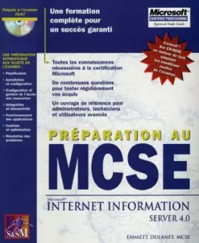 Couverture du produit · MCSE INTERNET INFORMATION SERVER 4