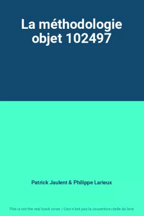 Couverture du produit · La méthodologie objet 102497