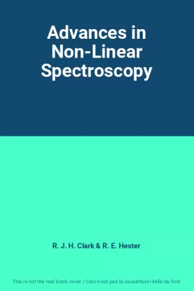 Couverture du produit · Advances in Non-Linear Spectroscopy