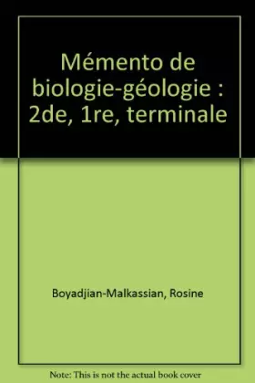 Couverture du produit · MEMENTO BIOL-GEOL.2-1-T (Ancienne Edition)