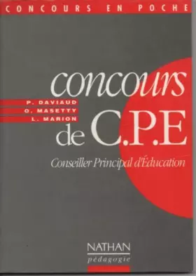 Couverture du produit · Concours de CPE: Conseiller principal d'éducation