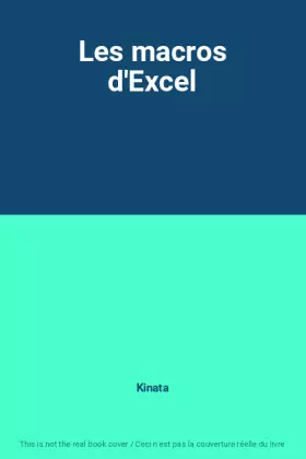 Couverture du produit · Les macros d'Excel