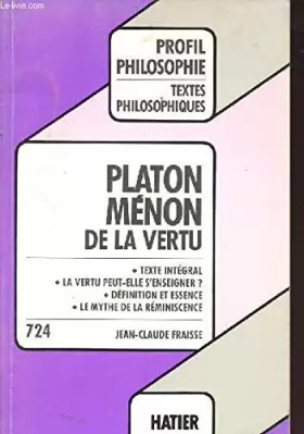 Couverture du produit · PLATON . MENON          H7638