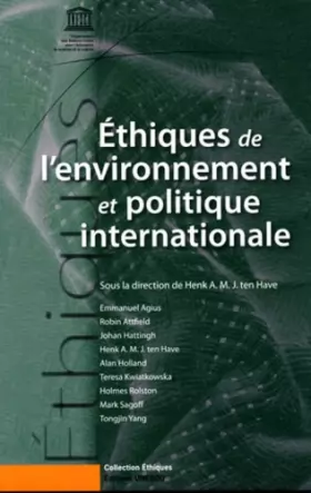 Couverture du produit · Ethiques de l'environnement et politique internationale