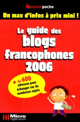 Couverture du produit · Le guide des blogs francophones