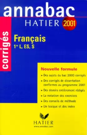 Couverture du produit · Annabac corrigés 2001 : Français L, ES, S