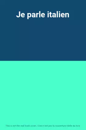 Couverture du produit · Je parle italien