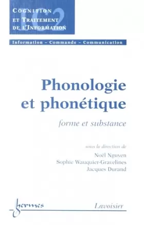 Couverture du produit · Phonologie et phonétique: Forme et substance