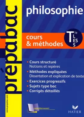 Couverture du produit · Philosophie Tle L, ES, S : Cours & méthodes