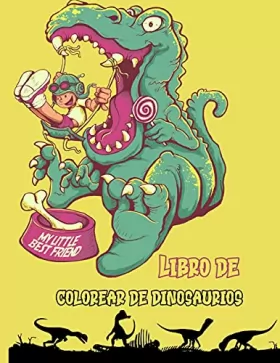 Couverture du produit · Libro de colorear de dinosaurios: para niños de 4 a 8 años, 40 páginas para colorear épicas de dinosaurios realistas, escenas p