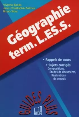 Couverture du produit · Géographie Terminales L, ES, S
