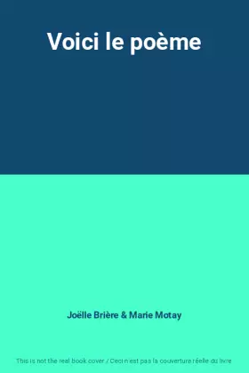 Couverture du produit · Voici le poème