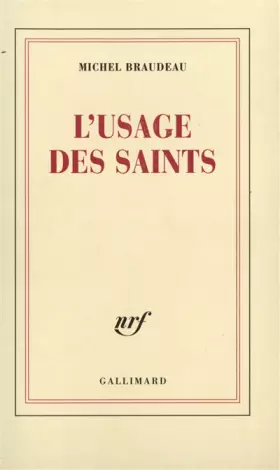 Couverture du produit · L'Usage des saints