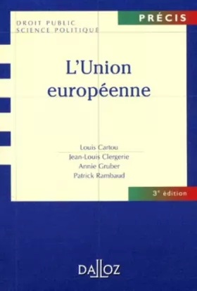 Couverture du produit · L'union européenne : Traités de Paris, Rome et Maastricht, 3e édition