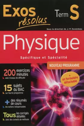 Couverture du produit · Exos résolus - Physique Terminale S - Enseignement obligatoire et de spécialité