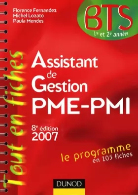 Couverture du produit · Assistant de gestion PME-PMI - 8ème édition - Le programme en 105 fiches: Le programme en 105 fiches