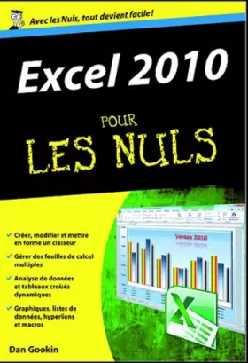 Couverture du produit · Excel 2010 pour les Nuls poche