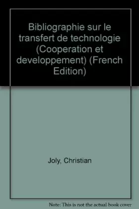 Couverture du produit · Bibliographie sur le transfert de technologie