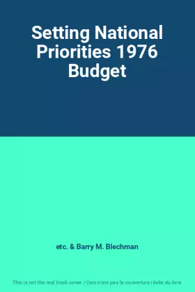 Couverture du produit · Setting National Priorities 1976 Budget