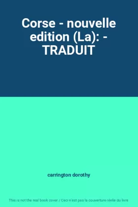 Couverture du produit · Corse - nouvelle edition (La): - TRADUIT