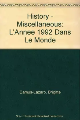 Couverture du produit · L'année 1992 dans "Le Monde" : les principaux évènements en France et à l'étranger