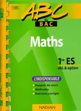Couverture du produit · ABC du bac, mathématiques niveau première ES