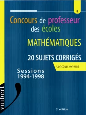 Couverture du produit · Concours externe de professeur des écoles : maths