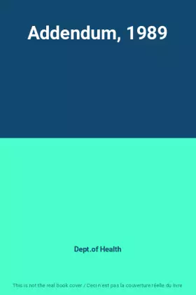 Couverture du produit · Addendum, 1989