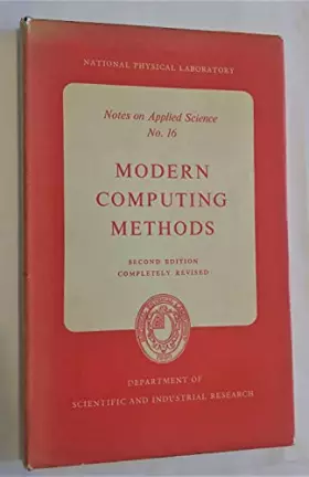 Couverture du produit · Modern Computing Methods (Notes on Applied Science No. 16)