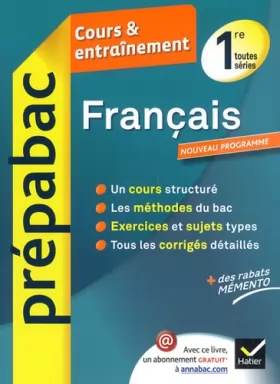 Couverture du produit · Français 1re toutes séries - Prépabac Cours & entraînement: Cours, méthodes et exercices - Première toutes séries