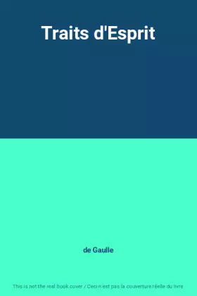 Couverture du produit · Traits d'Esprit