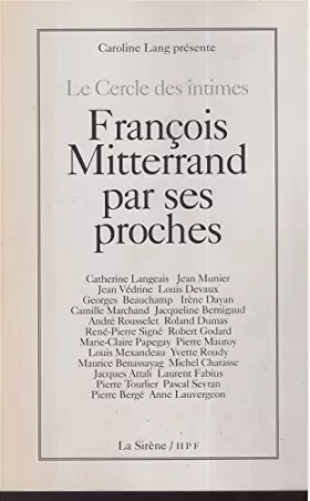 Couverture du produit · François Mitterrand et ses proches
