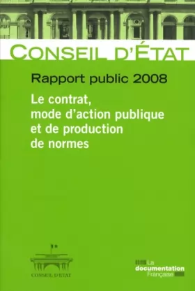 Couverture du produit · Rapport public 2008 - Acvite juridictionnelle/le contrat