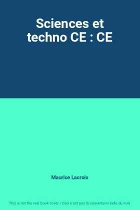 Couverture du produit · Sciences et techno CE : CE